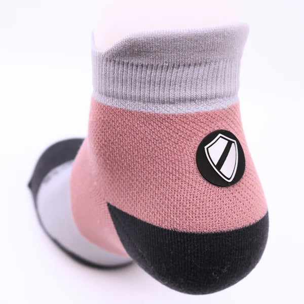Pink/Grey Ankle Compression Socks